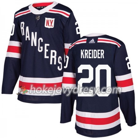 Pánské Hokejový Dres New York Rangers Chris Kreider 20 2018 Winter Classic Adidas Modrá Authentic